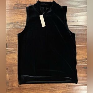 J. Crew Black Velvet Top small